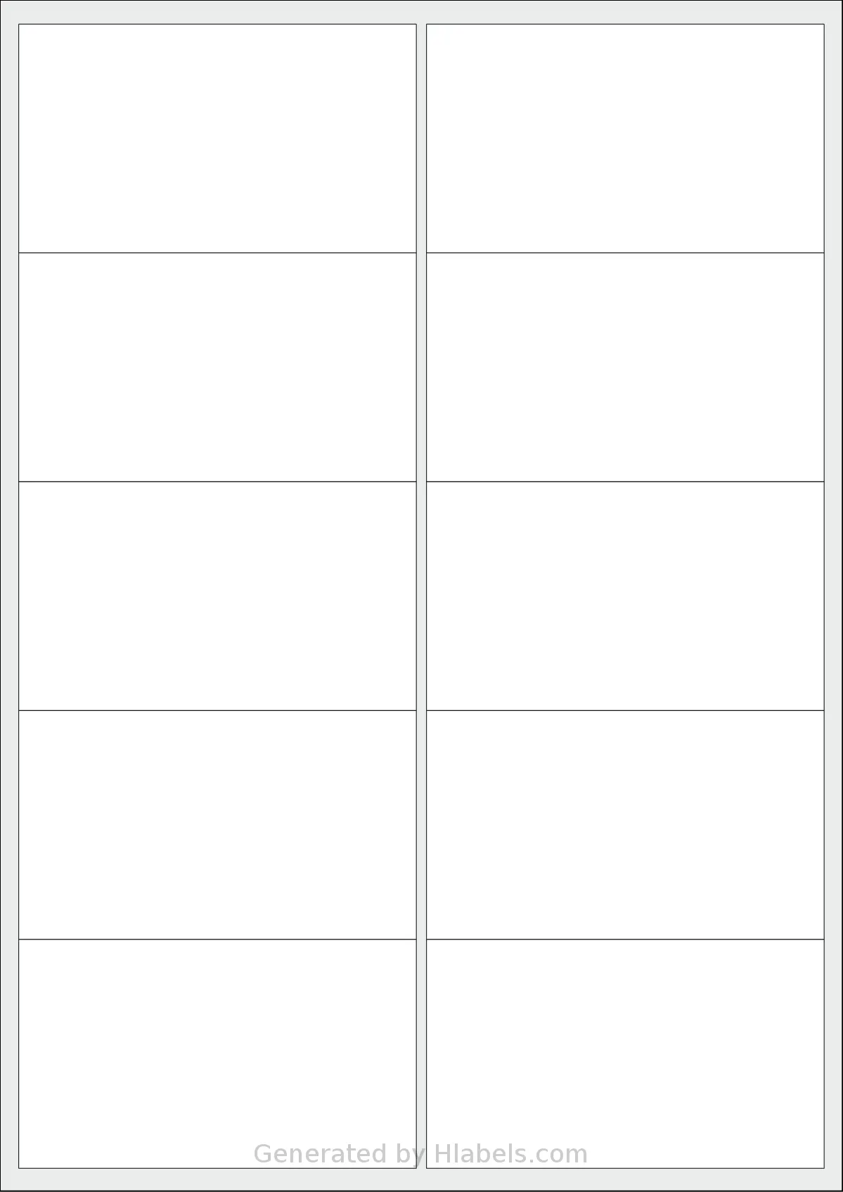 Herma® 4268 template with 10 rectangular 99.06 x 57 millimeter labels per sheet, on A4-size adhesive blank label sheets.