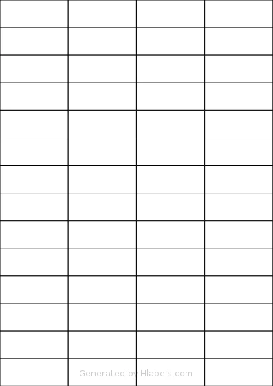 Herma® 4273 template with 56 rectangular 52.5 x 21.214 millimeter labels per sheet, on A4-size adhesive blank label sheets.