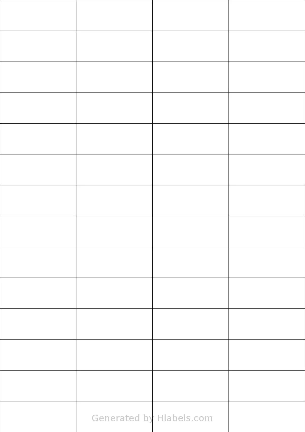 Herma® 4273 template with 56 rectangular 52.5 x 21.214 millimeter labels per sheet, on A4-size adhesive blank label sheets.