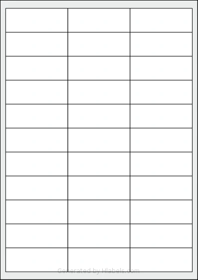 Herma® 4275 template with 33 rectangular 66 x 25.4 millimeter labels per sheet, on A4-size adhesive blank label sheets.