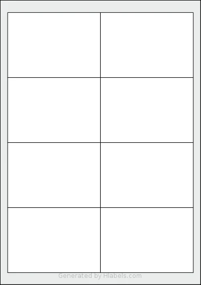 Herma® 4280 template with 8 rectangular 97 x 67.733 millimeter labels per sheet, on A4-size adhesive blank label sheets.