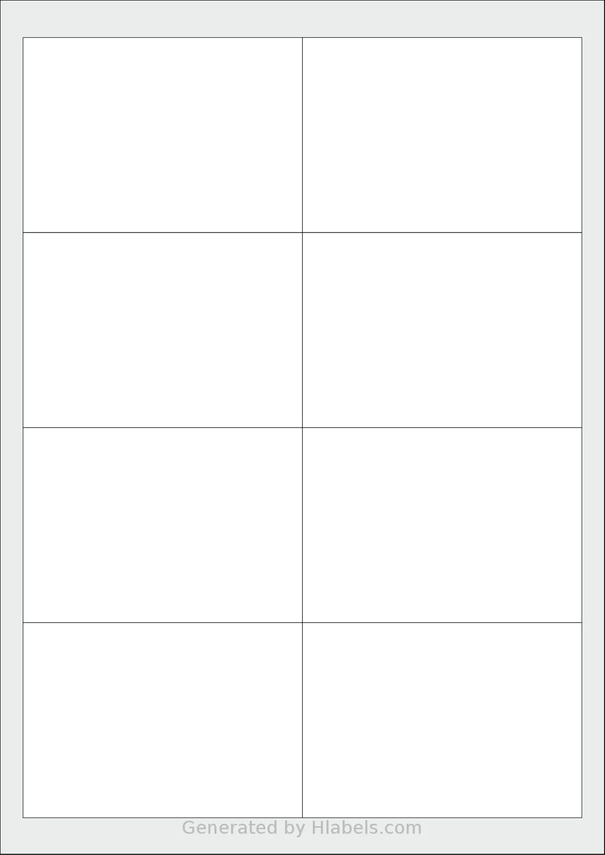 Herma® 4280 template with 8 rectangular 97 x 67.733 millimeter labels per sheet, on A4-size adhesive blank label sheets.