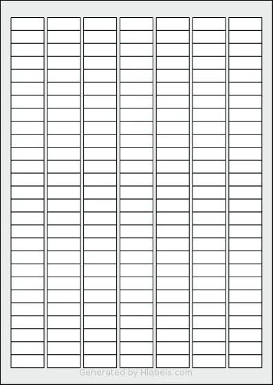 Herma® 4333 Template Herma® 4333 template with 189 rectangular 25.4 x 10 millimeter labels per sheet, on A4-size adhesive blank label sheets.