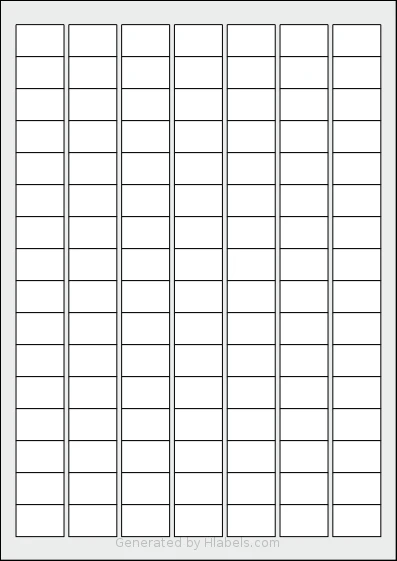 Herma® 4334 template with 112 rectangular 25.4 x 16.93 millimeter labels per sheet, on A4-size adhesive blank label sheets.