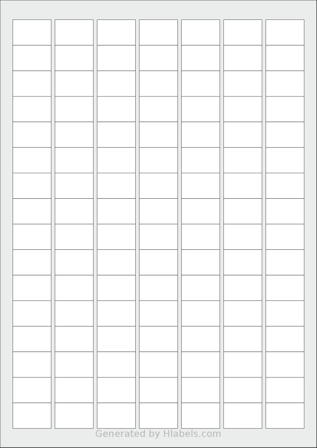 Herma® 4334 template with 112 rectangular 25.4 x 16.93 millimeter labels per sheet, on A4-size adhesive blank label sheets.