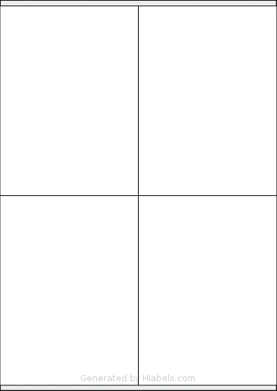 Herma® 4454 template with 4 rectangular 105 x 144 millimeter labels per sheet, on A4-size adhesive blank label sheets.
