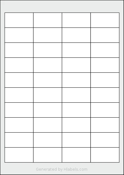 Herma® 4474 Template Herma® 4474 template with 40 rectangular 48.5 x 25.4 millimeter labels per sheet, on A4-size adhesive blank label sheets.