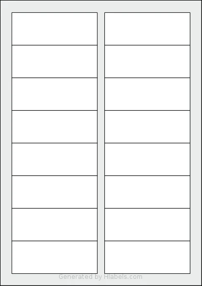 Herma® 4479 template with 16 rectangular 88.9 x 33.87 millimeter labels per sheet, on A4-size adhesive blank label sheets.