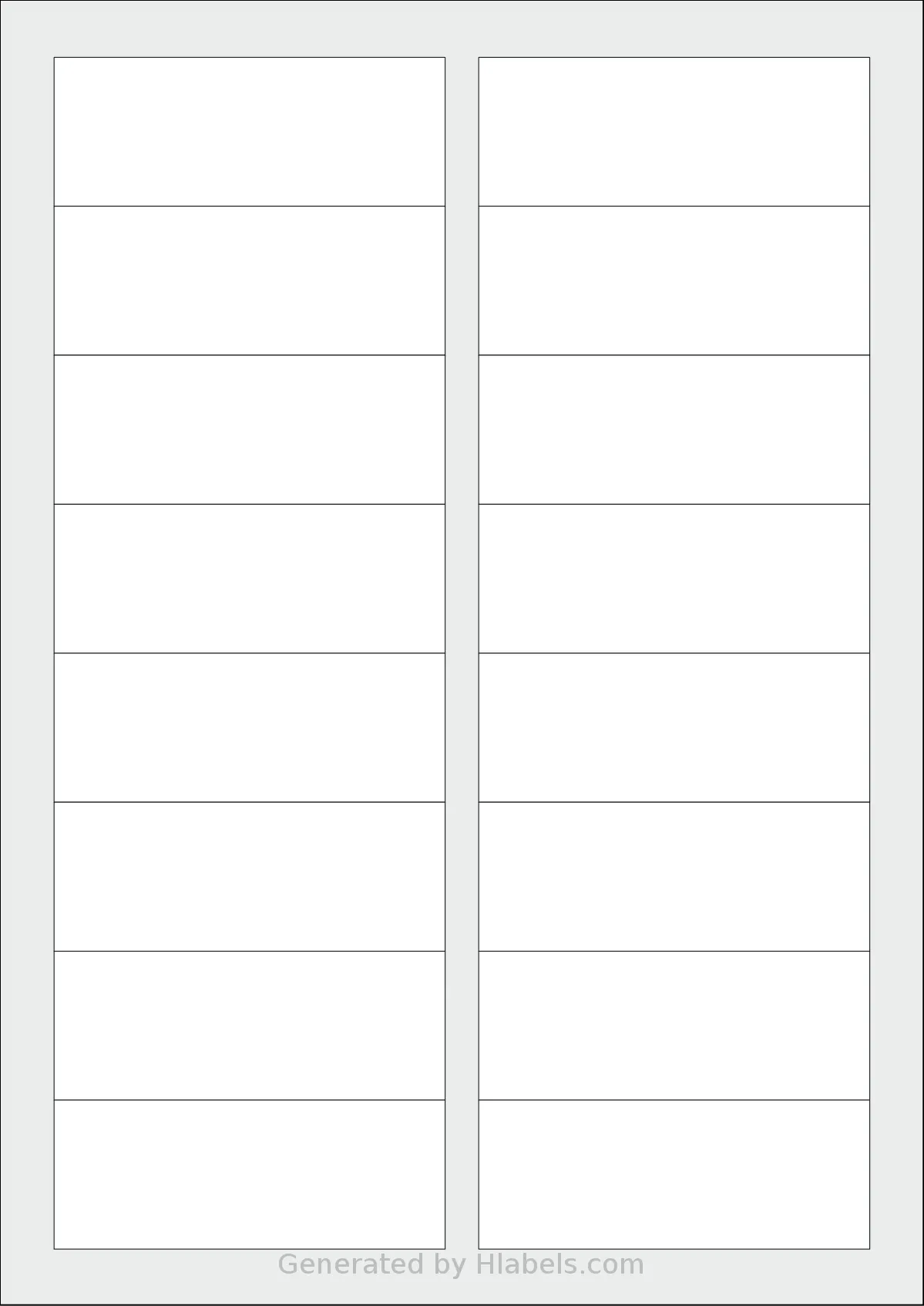 Herma® 4479 template with 16 rectangular 88.9 x 33.87 millimeter labels per sheet, on A4-size adhesive blank label sheets.