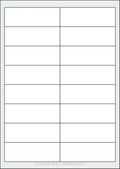 Herma® 4619 template with 16 rectangular 97 x 33.87 millimeter labels per sheet, on A4-size adhesive blank label sheets.