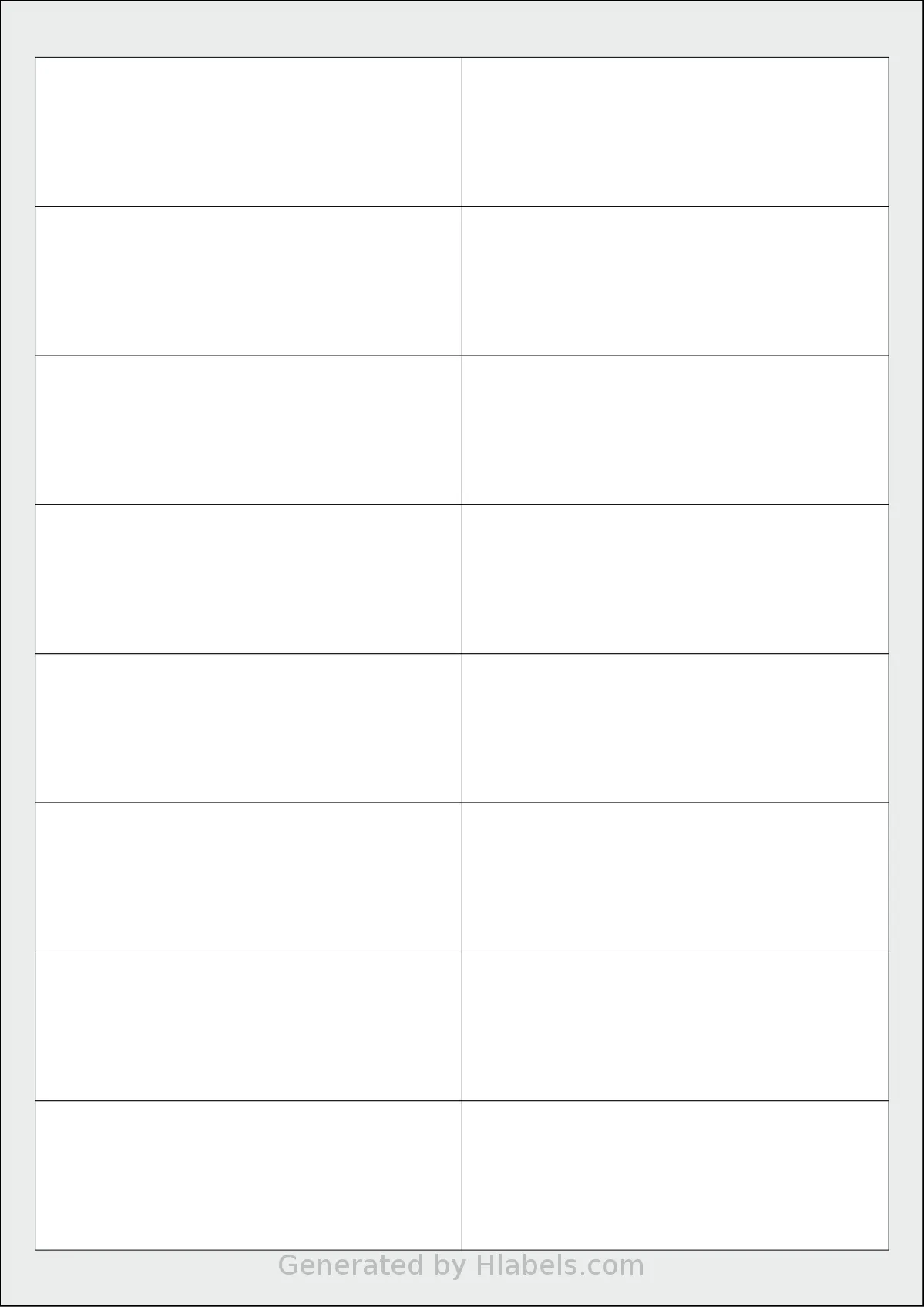 Herma® 4619 template with 16 rectangular 97 x 33.87 millimeter labels per sheet, on A4-size adhesive blank label sheets.