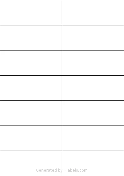 Herma® 4625 template with 14 rectangular 105 x 42.43 millimeter labels per sheet, on A4-size adhesive blank label sheets.