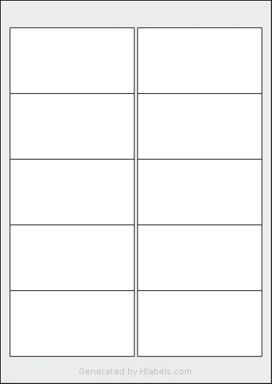 Herma® 4667 template with 10 rectangular 96 x 50.8 millimeter labels per sheet, on A4-size adhesive blank label sheets.