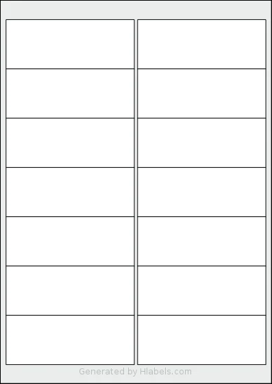 Herma® 4678 template with 14 rectangular 99.06 x 38.1 millimeter labels per sheet, on A4-size adhesive blank label sheets.