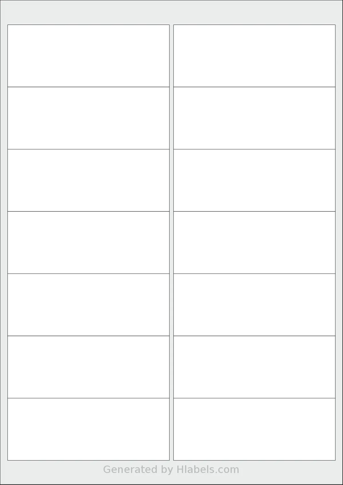 Herma® 4678 template with 14 rectangular 99.06 x 38.1 millimeter labels per sheet, on A4-size adhesive blank label sheets.