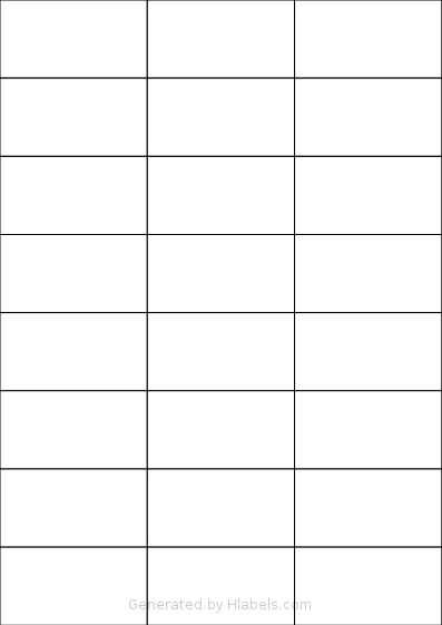 Herma® 4685 template with 24 rectangular 70 x 37.12 millimeter labels per sheet, on A4-size adhesive blank label sheets.