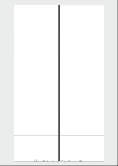 Herma® 5070 template with 12 rectangular 78.74 x 46.56 millimeter labels per sheet, on A4-size adhesive blank label sheets.