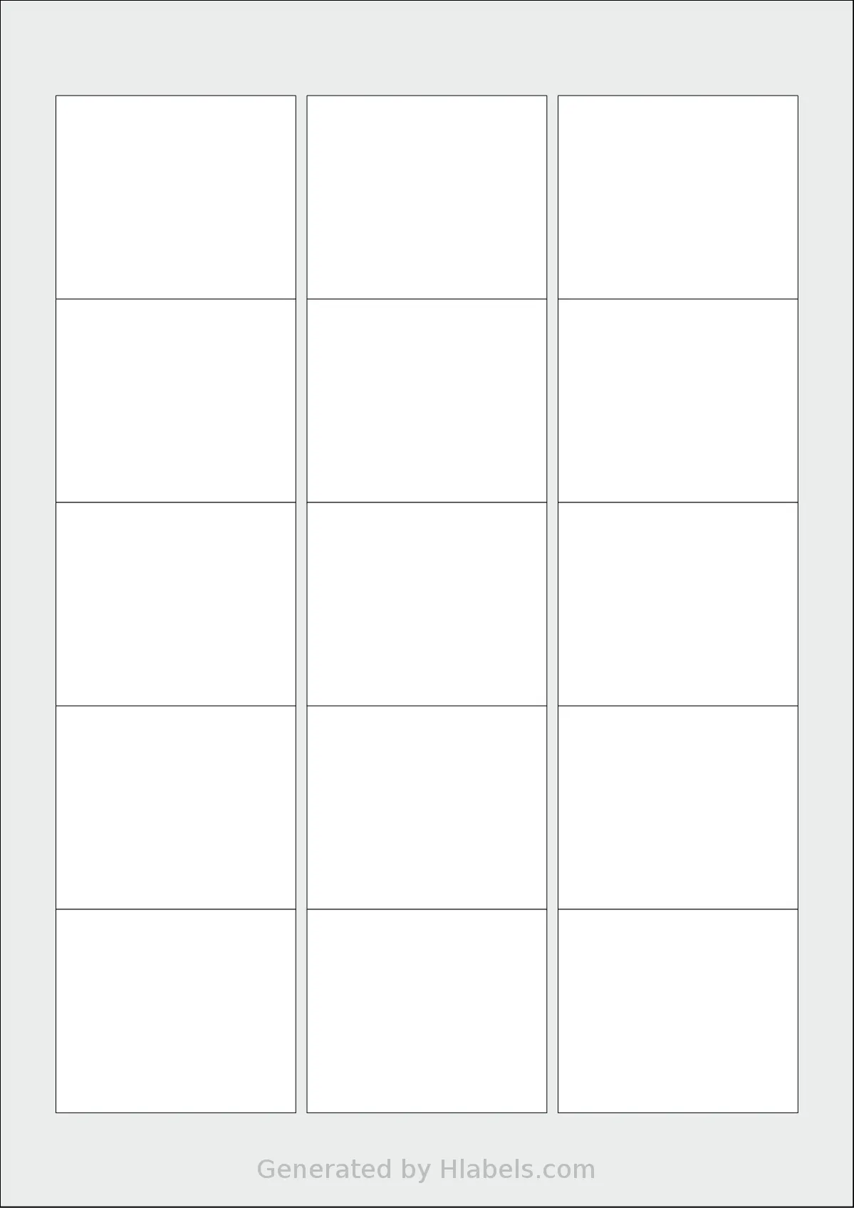 Herma® 5087 template with 15 rectangular 59 x 50 millimeter labels per sheet, on A4-size adhesive blank label sheets.