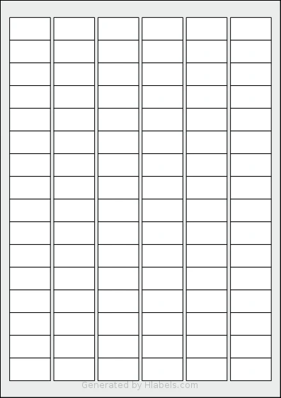 Herma® 8832 template with 96 rectangular 30.48 x 16.93 millimeter labels per sheet, on A4-size adhesive blank label sheets.