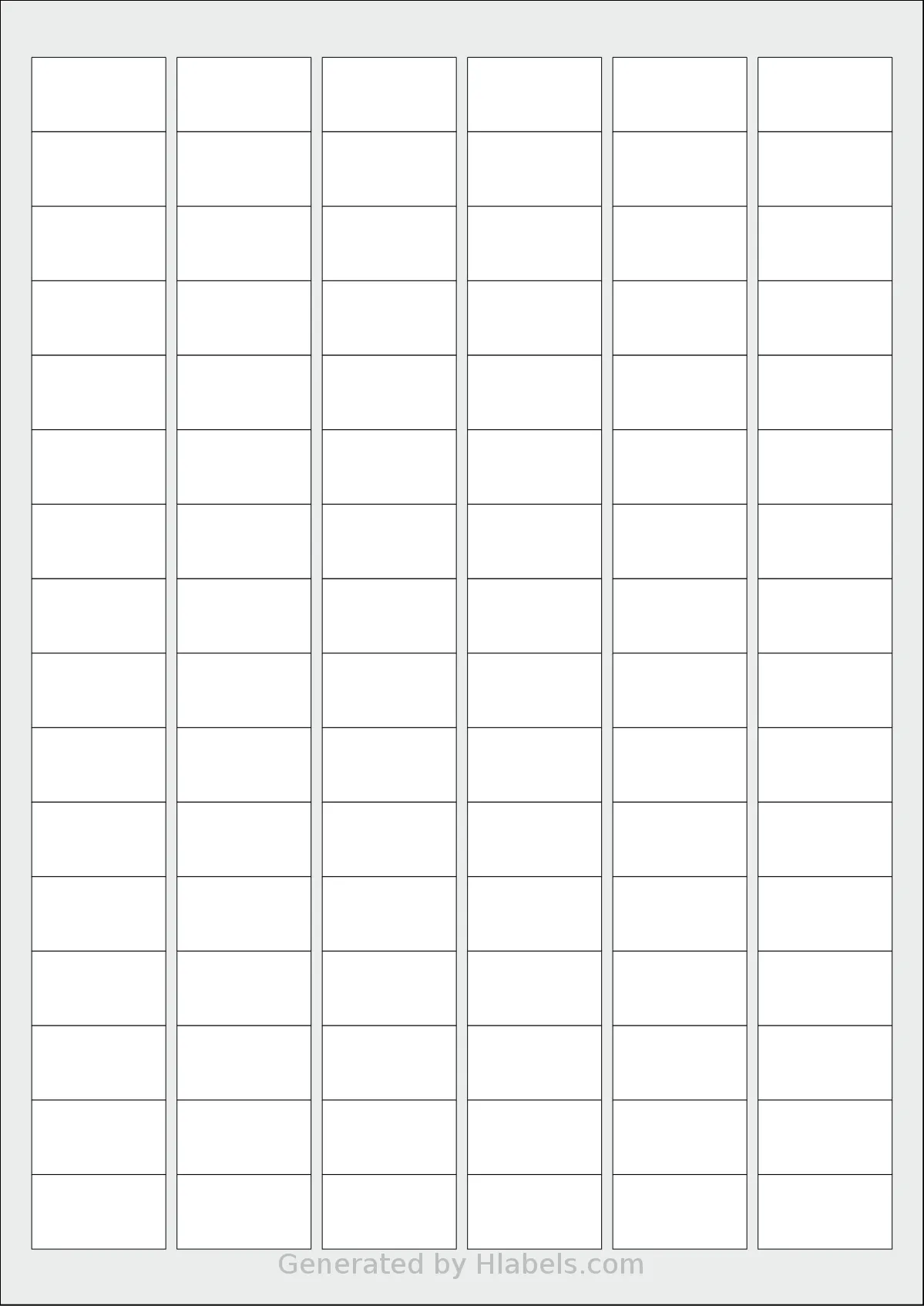 Herma® 8832 template with 96 rectangular 30.48 x 16.93 millimeter labels per sheet, on A4-size adhesive blank label sheets.