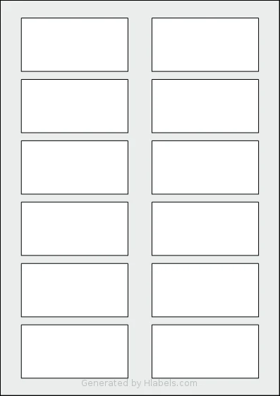 Herma® 9643 template with 12 rectangular 80 x 40 millimeter labels per sheet, on A4-size adhesive blank label sheets.
