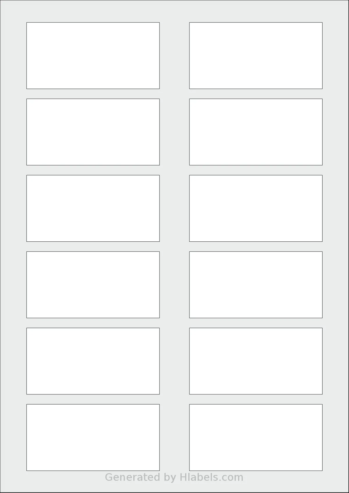 Herma® 9643 template with 12 rectangular 80 x 40 millimeter labels per sheet, on A4-size adhesive blank label sheets.