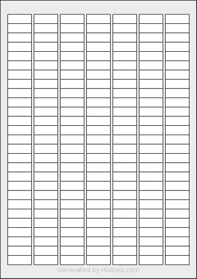 Herma® 10001 template with 189 rectangular 25.4 x 10 millimeter labels per sheet, on A4-size adhesive blank label sheets.