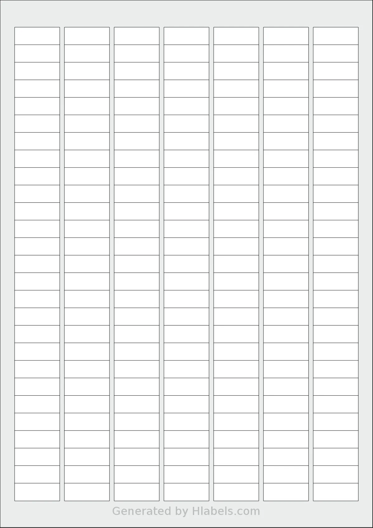 Herma® 10900 template with 189 rectangular 25.4 x 10 millimeter labels per sheet, on A4-size adhesive blank label sheets.