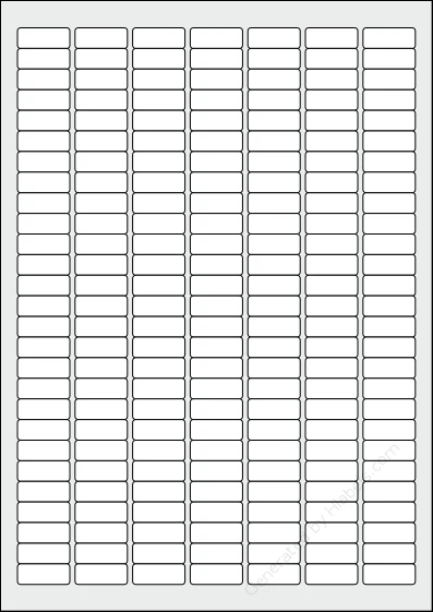 Herma® 4243 template with 189 rectangular 25.4 x 10 millimeter labels per sheet, on A4-size adhesive blank label sheets.