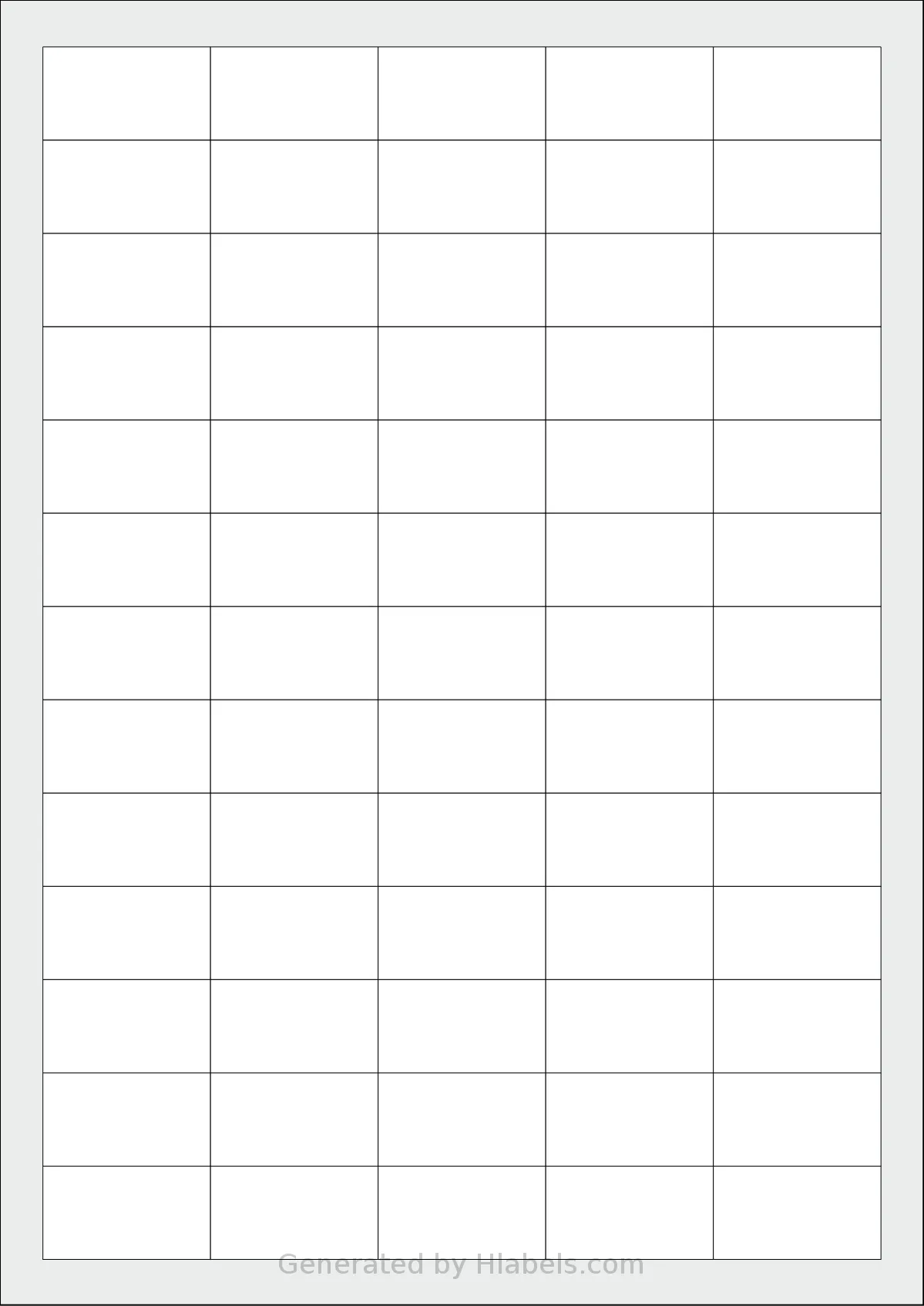 Herma® 4270 template with 65 rectangular 38.1 x 21.2 millimeter labels per sheet, on A4-size adhesive blank label sheets.