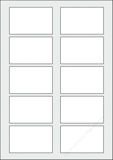 Herma® 4687 template with 10 rectangular 80 x 50 millimeter labels per sheet, on A4-size adhesive blank label sheets.