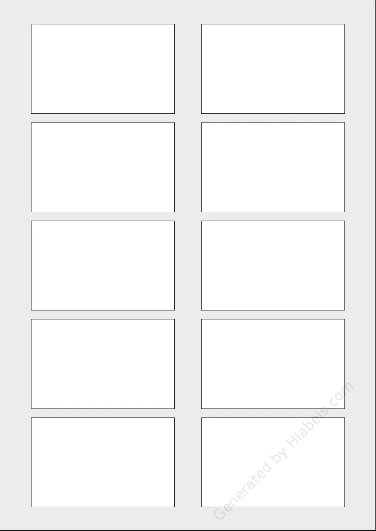 Herma® 4687 template with 10 rectangular 80 x 50 millimeter labels per sheet, on A4-size adhesive blank label sheets.
