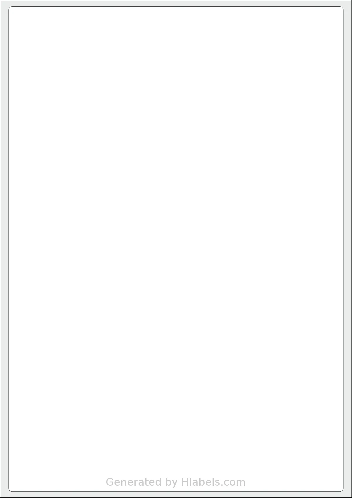 LabelPlanet® LP1-199 template with 1 rectangular 199.6 x 289.1 millimeter labels per sheet, on A4-size adhesive blank label sheets.