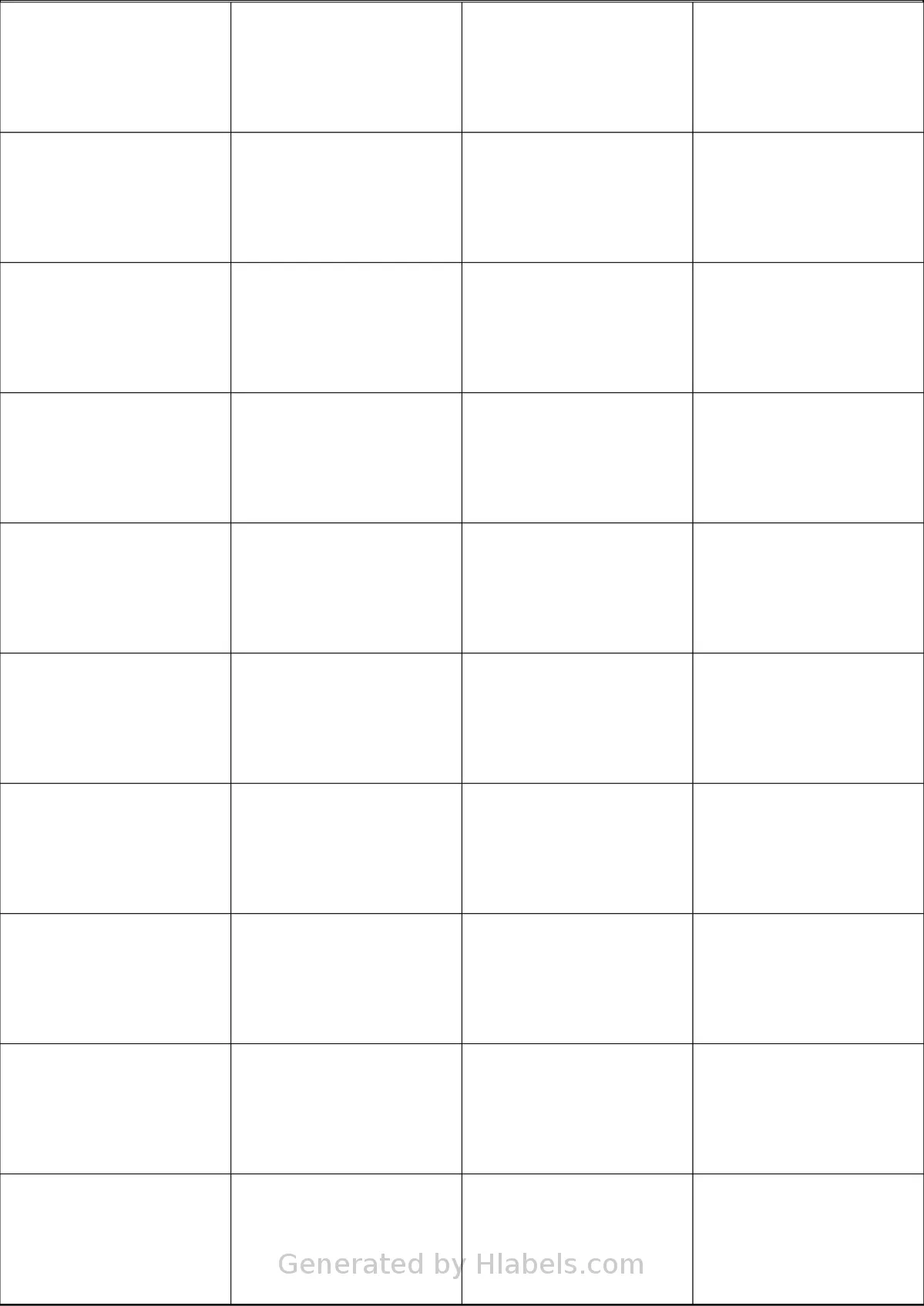 Labels4u® STW053030 template with 40 rectangular 52.5 x 29.6 millimeter labels per sheet, on A4-size adhesive blank label sheets.