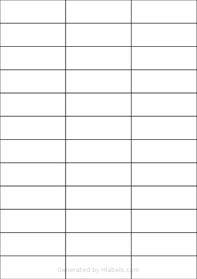 Labels4u® STW070025 template with 36 rectangular 70 x 24.75 millimeter labels per sheet, on A4-size adhesive blank label sheets.