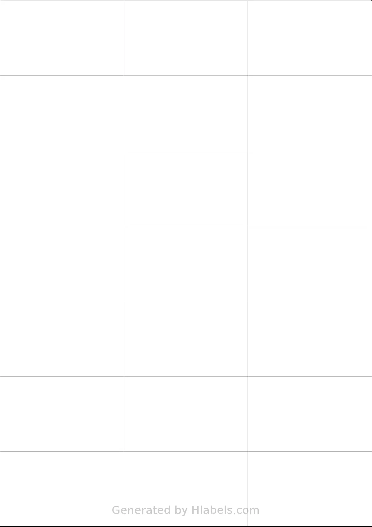 Labels4u® STW070042 template with 21 rectangular 70 x 42.3 millimeter labels per sheet, on A4-size adhesive blank label sheets.