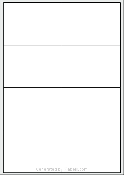 Labels4u® STW099072 template with 8 rectangular 99 x 72 millimeter labels per sheet, on A4-size adhesive blank label sheets.