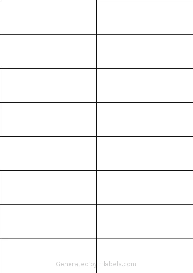 Labels4u® STW105037 template with 16 rectangular 105 x 37 millimeter labels per sheet, on A4-size adhesive blank label sheets.