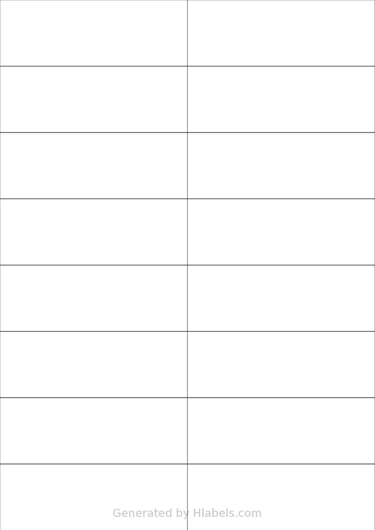 Labels4u® STW105037 template with 16 rectangular 105 x 37 millimeter labels per sheet, on A4-size adhesive blank label sheets.