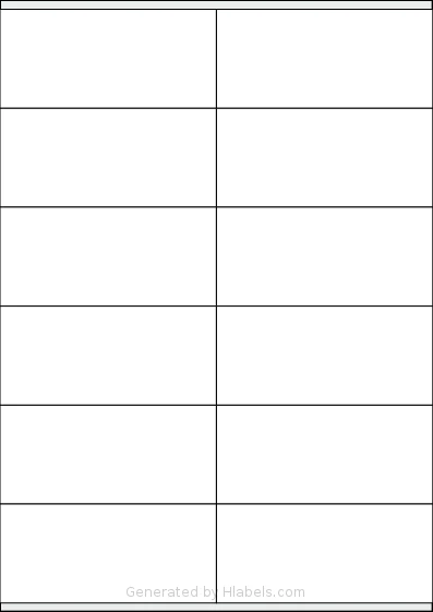 Labels4u® STW105048 template with 12 rectangular 105 x 48 millimeter labels per sheet, on A4-size adhesive blank label sheets.