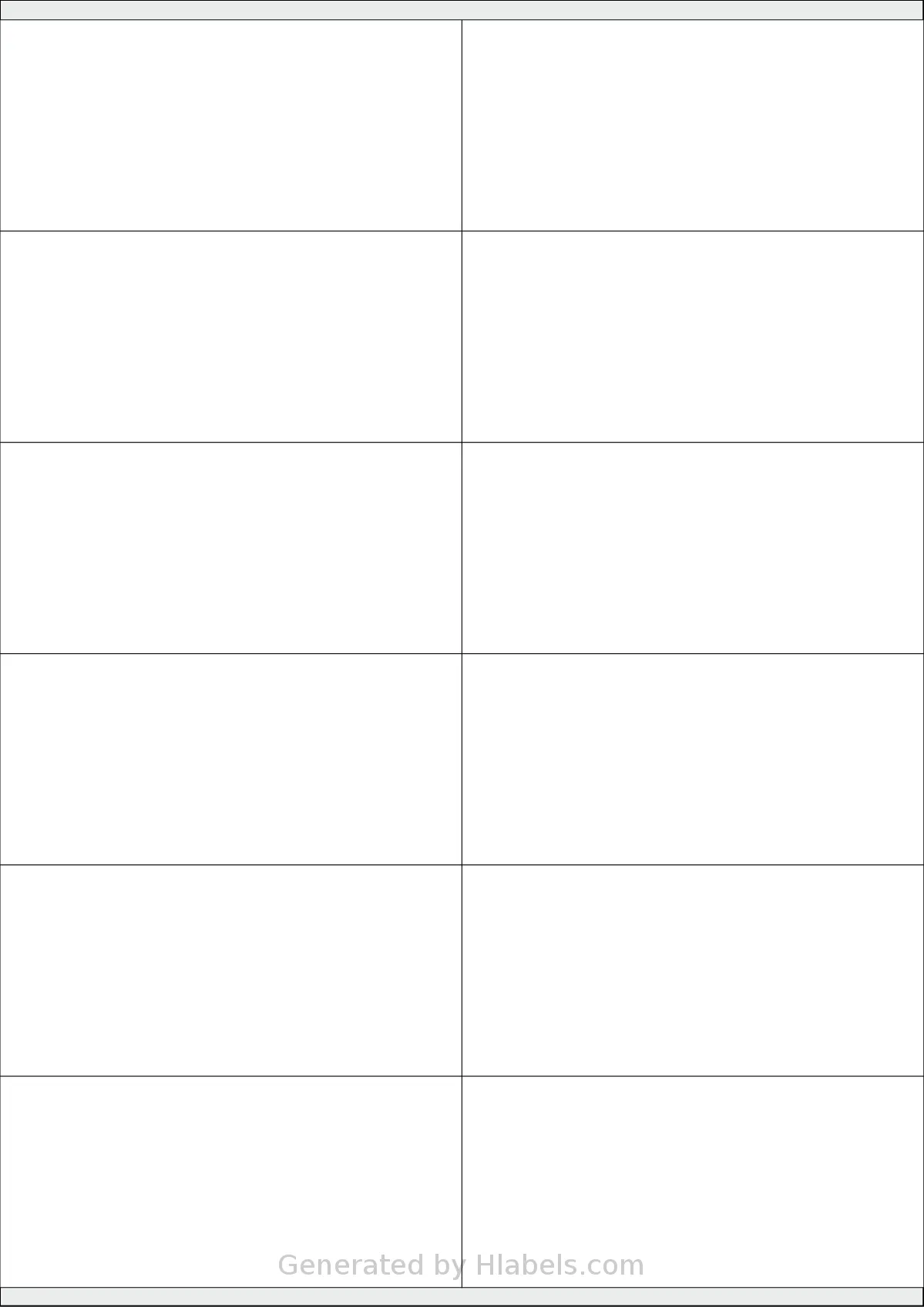 Labels4u® STW105048 template with 12 rectangular 105 x 48 millimeter labels per sheet, on A4-size adhesive blank label sheets.