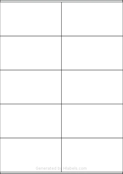 Labels4u® STW105058 template with 10 rectangular 105 x 58 millimeter labels per sheet, on A4-size adhesive blank label sheets.