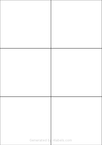 Labels4u® STW105099 template with 6 rectangular 105 x 99 millimeter labels per sheet, on A4-size adhesive blank label sheets.