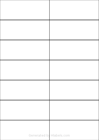 Megastar® LP4MS-10542 template with 14 rectangular 105 x 42 millimeter labels per sheet, on A4-size adhesive blank label sheets.