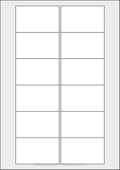 Megastar® LP4MS-7646 Template Megastar® LP4MS-7646 template with 12 rectangular 76 x 46 millimeter labels per sheet, on A4-size adhesive blank label sheets.