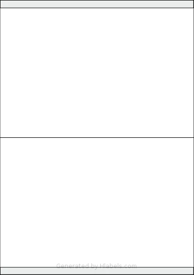 Monkeylabels® ML140210 template with 2 rectangular 210 x 140 millimeter labels per sheet, on A4-size adhesive blank label sheets.