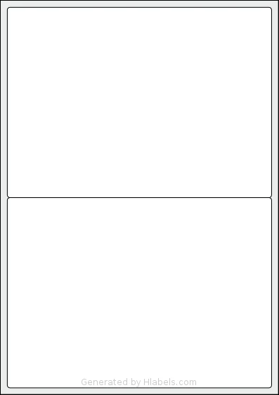 Monkeylabels® ML143199 template with 2 rectangular 199 x 143 millimeter labels per sheet, on A4-size adhesive blank label sheets.