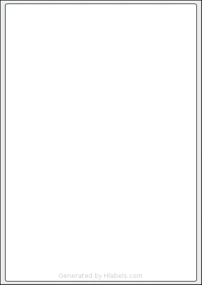 Monkeylabels® ML199289 template with 1 rectangular 199 x 289 millimeter labels per sheet, on A4-size adhesive blank label sheets.