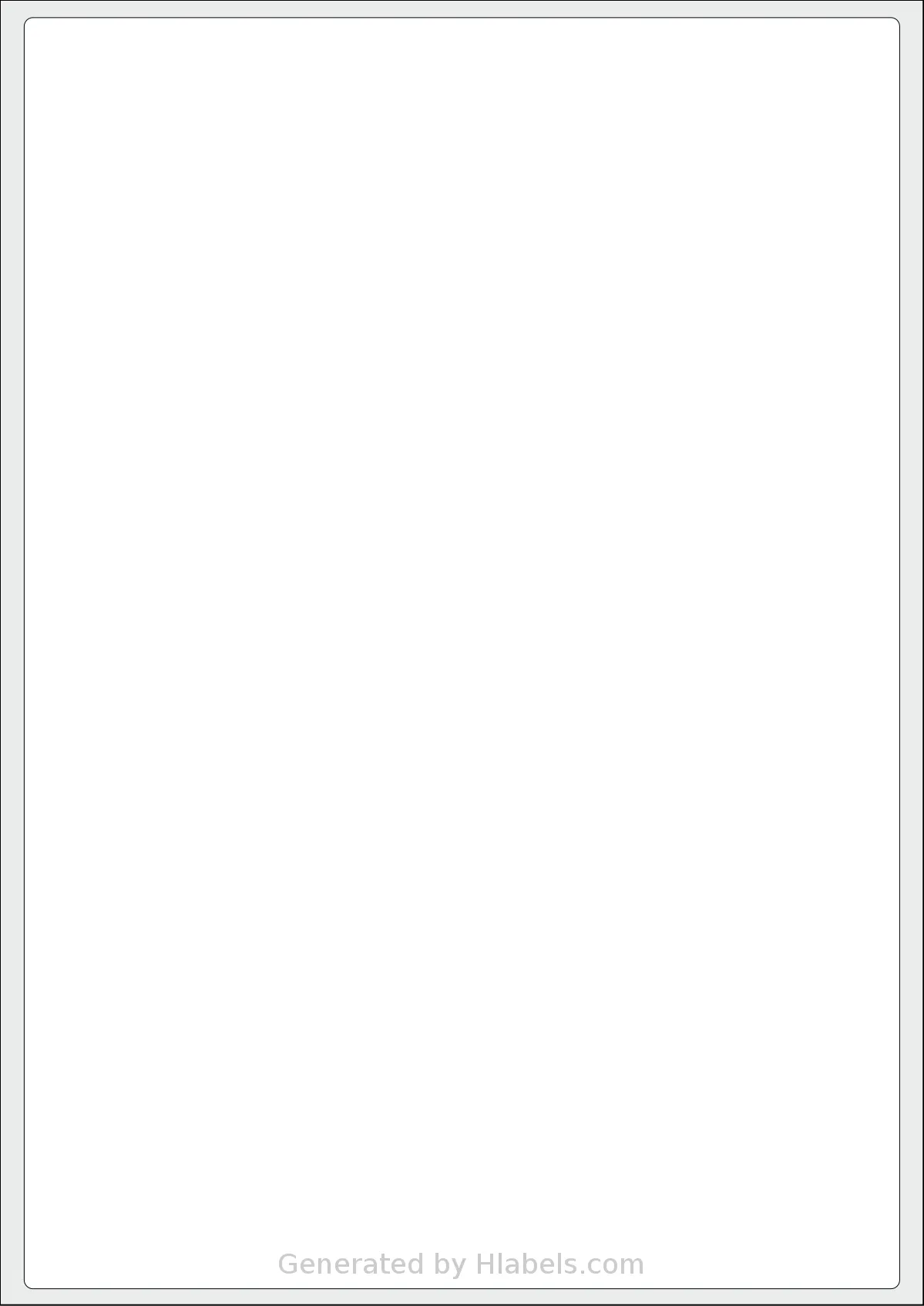 Monkeylabels® ML199289 template with 1 rectangular 199 x 289 millimeter labels per sheet, on A4-size adhesive blank label sheets.
