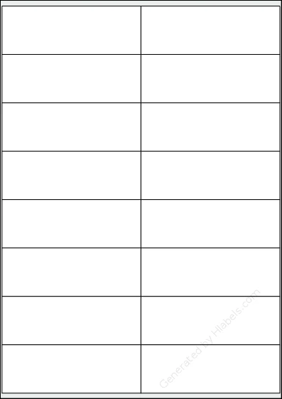 NikOffice® 42NIKO27 template with 16 rectangular 103.5 x 36 millimeter labels per sheet, on A4-size adhesive blank label sheets.
